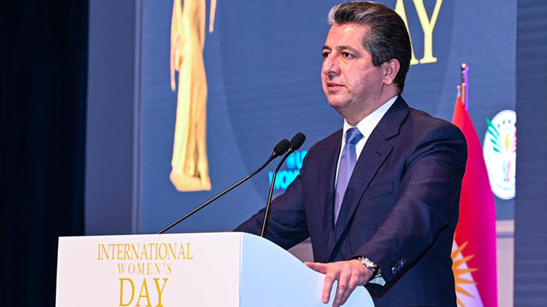PM Masrour Barzani delivers speech for Internatoinal Women's Day in Erbil, March 8, 2022 (Photo:KRG)