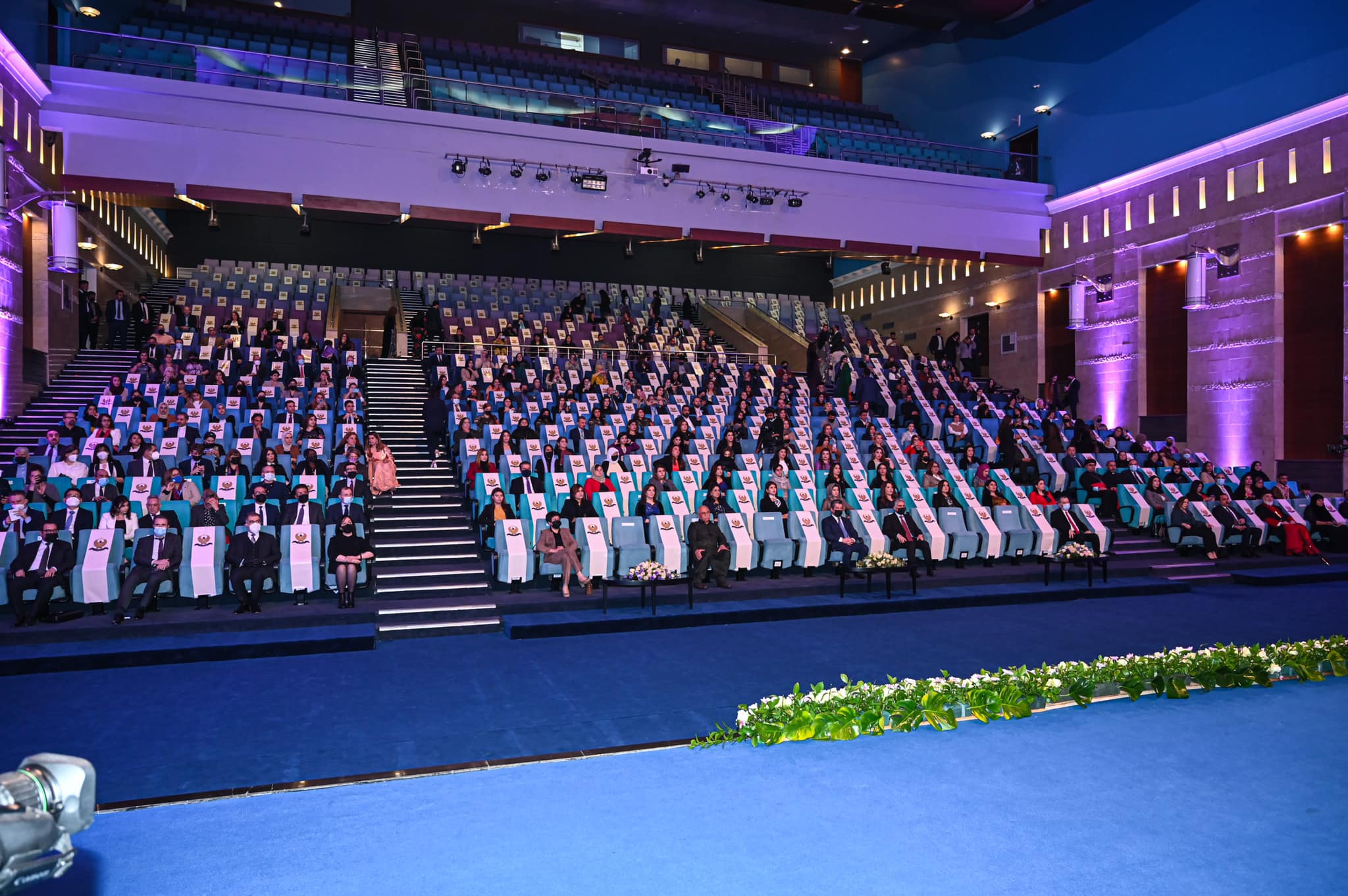 Attendees at the PM Masrour Barzani (center) during an event called 'Gender Equality Today for a Sustainable Tomorrow' organized in Erbil on the International Women's Day, March 8, 2022. (Photo: KRG)