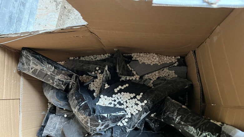The seized drugs at ware house on Erbil-Guwer Road. (Photo: KRSC)