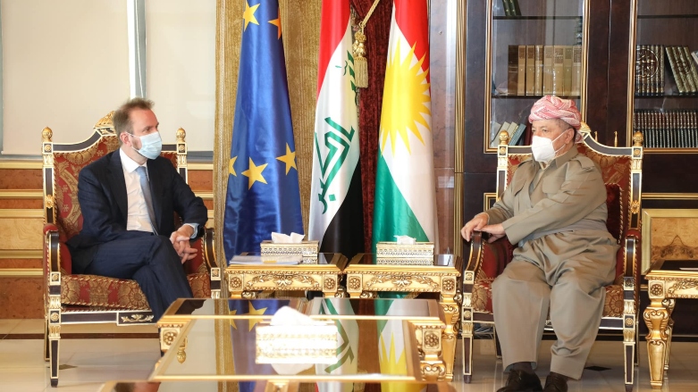 دیدار پرزیدنت بارزانی با  ویلی وارجولا سفیر اتحادیه اروپا در عراق