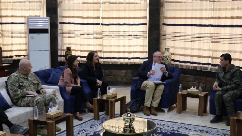 A US delegation visited northeast Syria on Monday (Photo: SDF Press Centre)