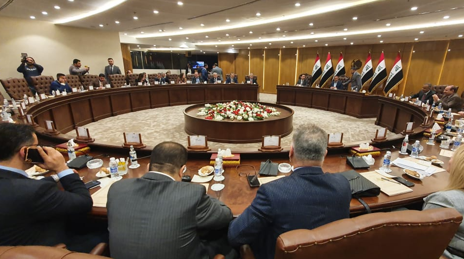 The Iraqi Parliament's fact-finding committee during a session with KRG Minister of Interior Rebar Ahmed attending, March 17, 2022. (Photo: Sheevan Jabary/Kurdistan 24)