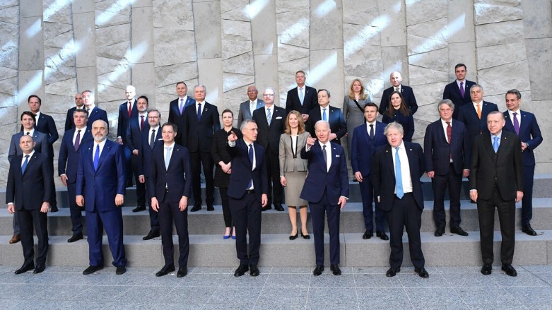 قادة حلف شمال الأطلسي الذين عقدوا قمة في بروكسل في 24 آذار/مارس 2022- الصورة لفرانس 24