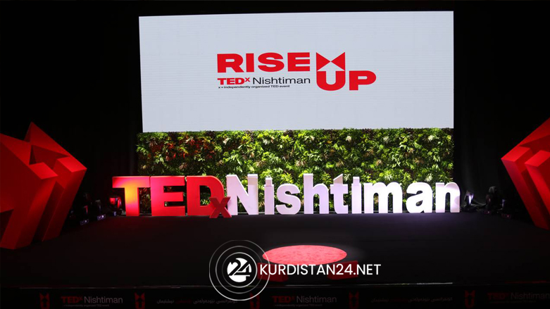 Fifth TEDxNishtiman was launched under the motto Rise Up on Saturday in Erbil, March 26, 2022. (Photo: Islam Hero/Kurdistan 24)