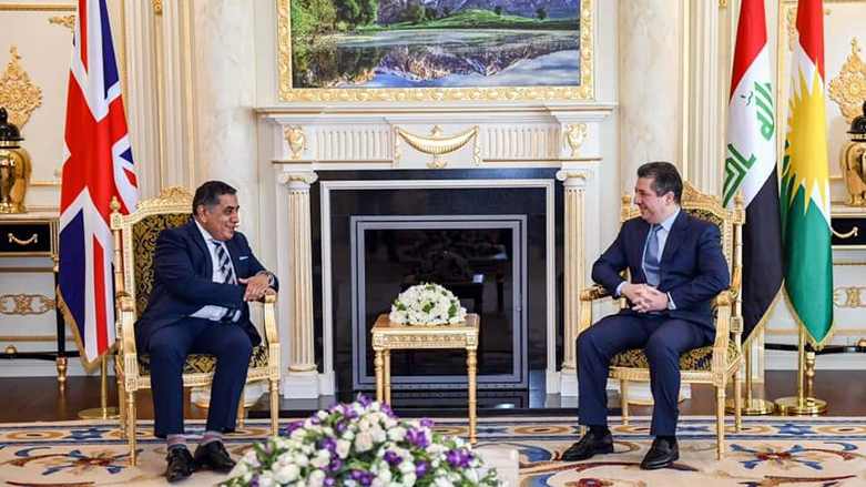 مسرور بارزانی، نخست وزیر اقلیم کوردستان و لرد احمد، وزیر دولت انگلستان در امور خاورمیانه، آفریقا و شمال آسیا