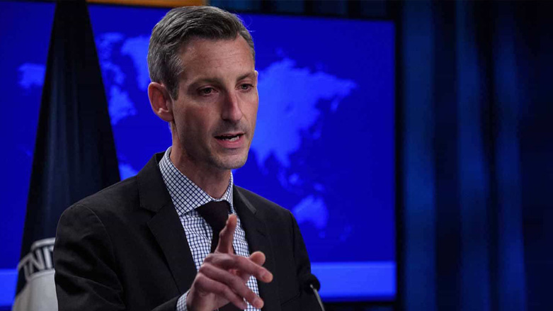 The US State Department Spokesperson Ned Price speaking during a daily briefing in Washington, DC, Feb. 25, 2022. (Photo: Nicholas Kamm/AFP)