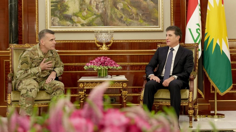 Kurdistan Region President Nechirvan Barzani met with Major General Matthew McFarlane on March 2, 2023. (Photo: Kurdistan Region Presidency)