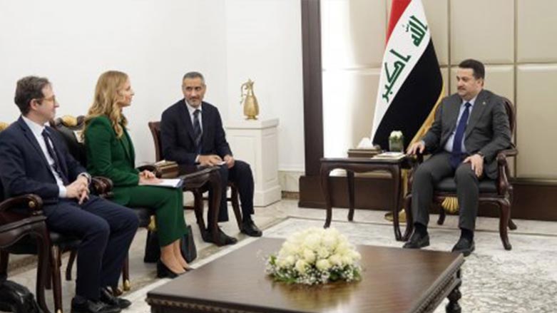 Mohammed Shia’ Al-Sudani (right), the Prime Minister of the Republic of Iraq, during his meeting with top delegation from the European Parliament, March 6, 2023. (Photo: the media office of the Iraqi Prime Minster)