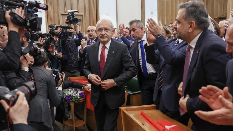 Chairman of Turkey's main opposition Republican People's Party (CHP) Kemal Kilicdaroglu arrives at the parliament for his group speech in Ankara on March 7, 2023 (Photo: Adem Altan/AFP)