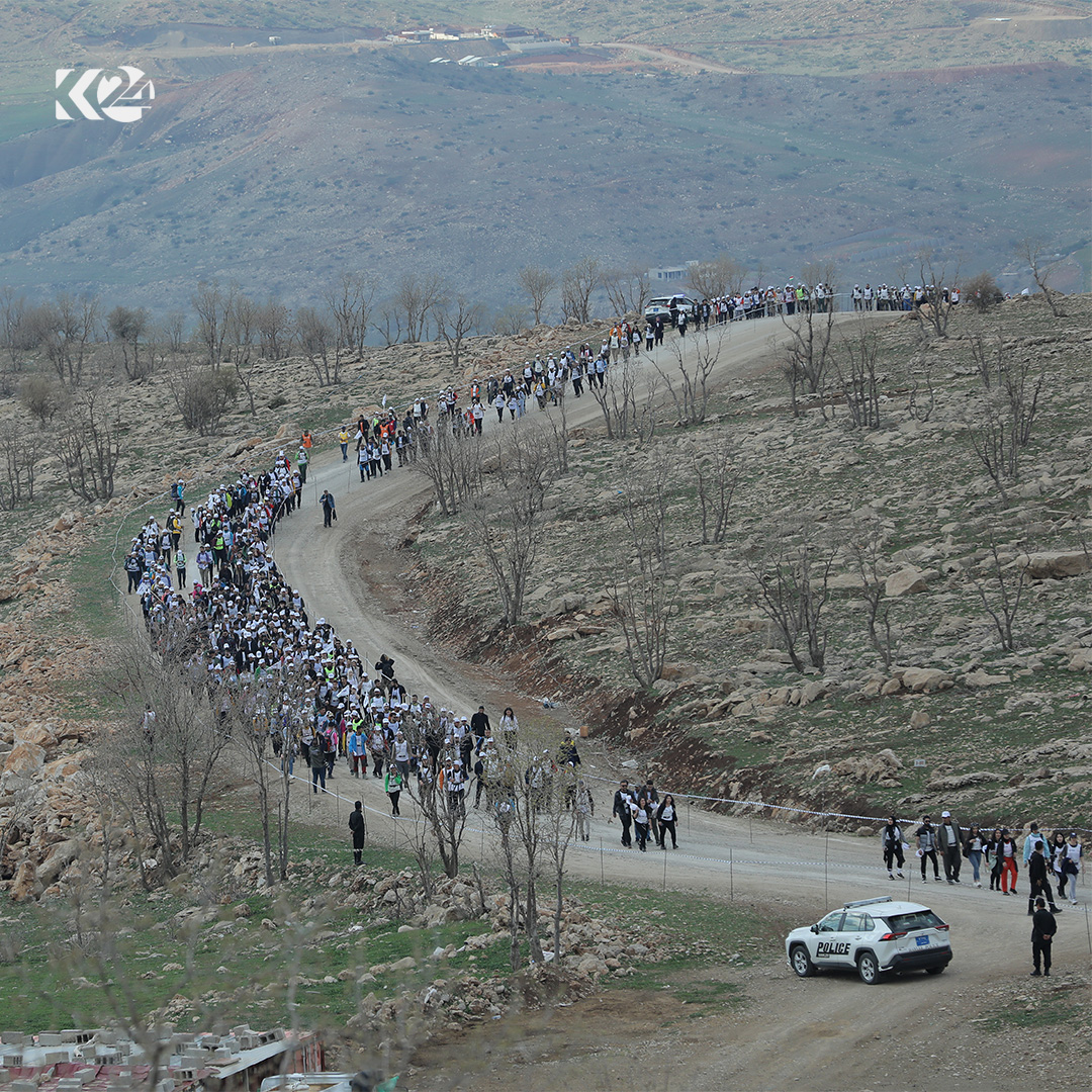 The hiking excursion in Mount Safin. (Photo: Kurdistan 24)
