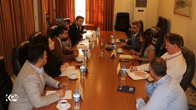 US Deputy Consul General in Erbil (third from right), Zehra Bell, during her meeting with Kurdistan Region journalists, March 12, 2023. (Photo: Kurdistan 24)