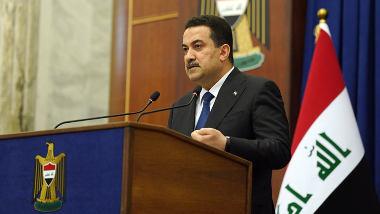 Iraqi Prime Minister Mohammad Shia' Al-Sudani speaking during a press conference, March 13, 2023. (Photo: Iraqi PM office)