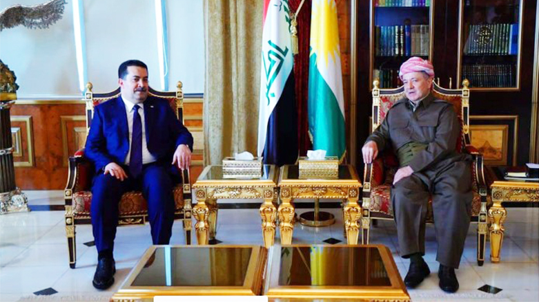 الرئيس مسعود بارزاني ورئيس الحكومة العراقية محمد شياع السوداني