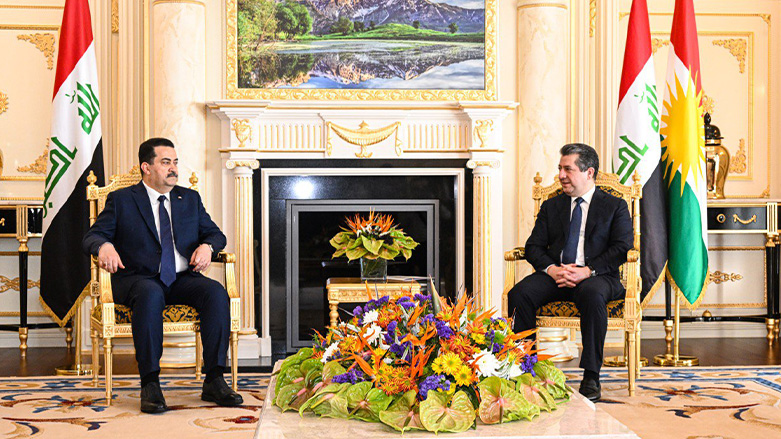 Iraqi Prime Minister Mohammad Shia’ Al-Sudani on Tuesday met with Prime Minister Masrour Barzani in Erbil (Photo: KRG)