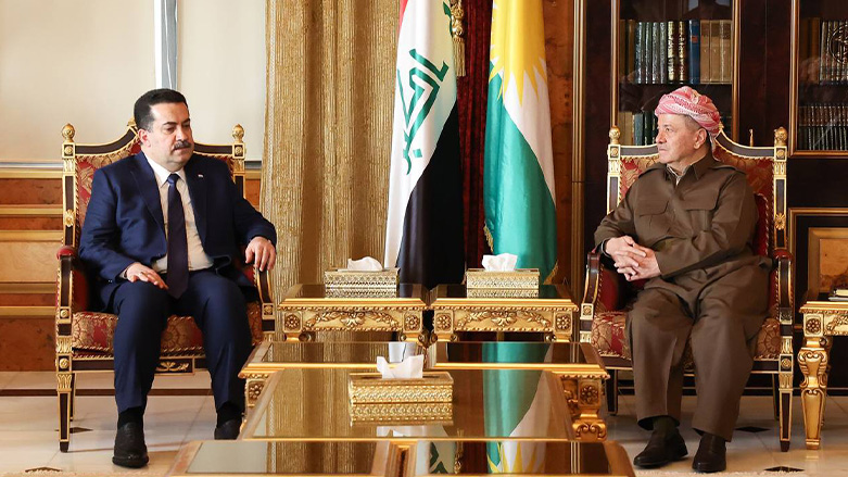 پرزیدنت مسعود بارزانی و محمد شیاع السودانی، نخست وزیر عراق فدرال