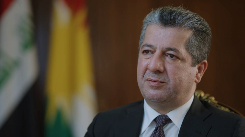 Kurdistan Region Prime Minister Masrour Barzani is pictured during a Q&A interview on the KRG's newly launched My Account initiative, which is a financial inclusion program. (Photo: KRG)