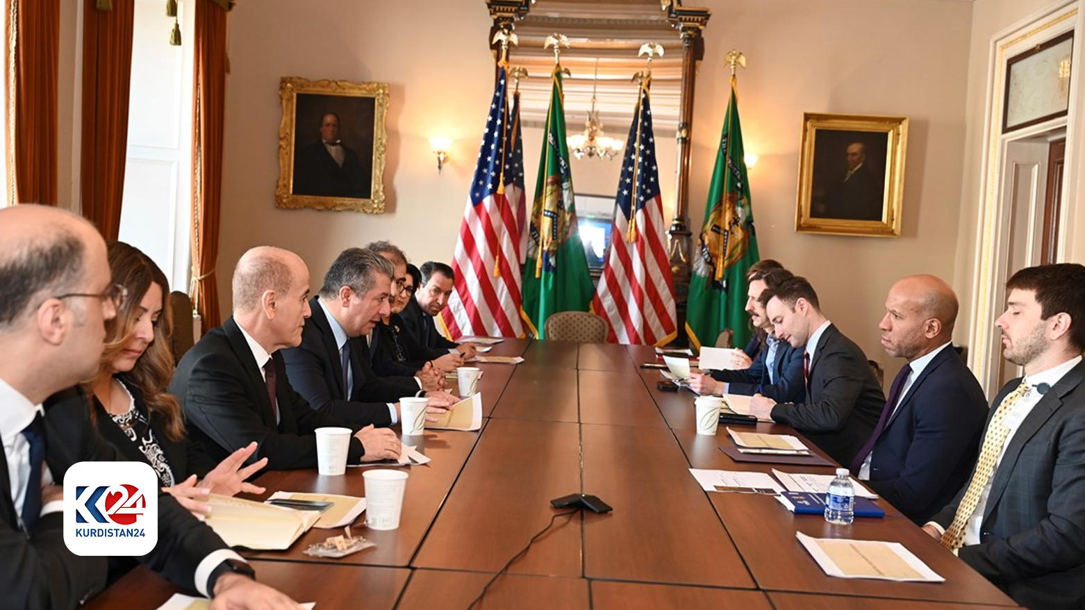 رئيس حكومة إقليم كوردستان يجتمع مع وكيل وزارة الخزانة الأمريكية