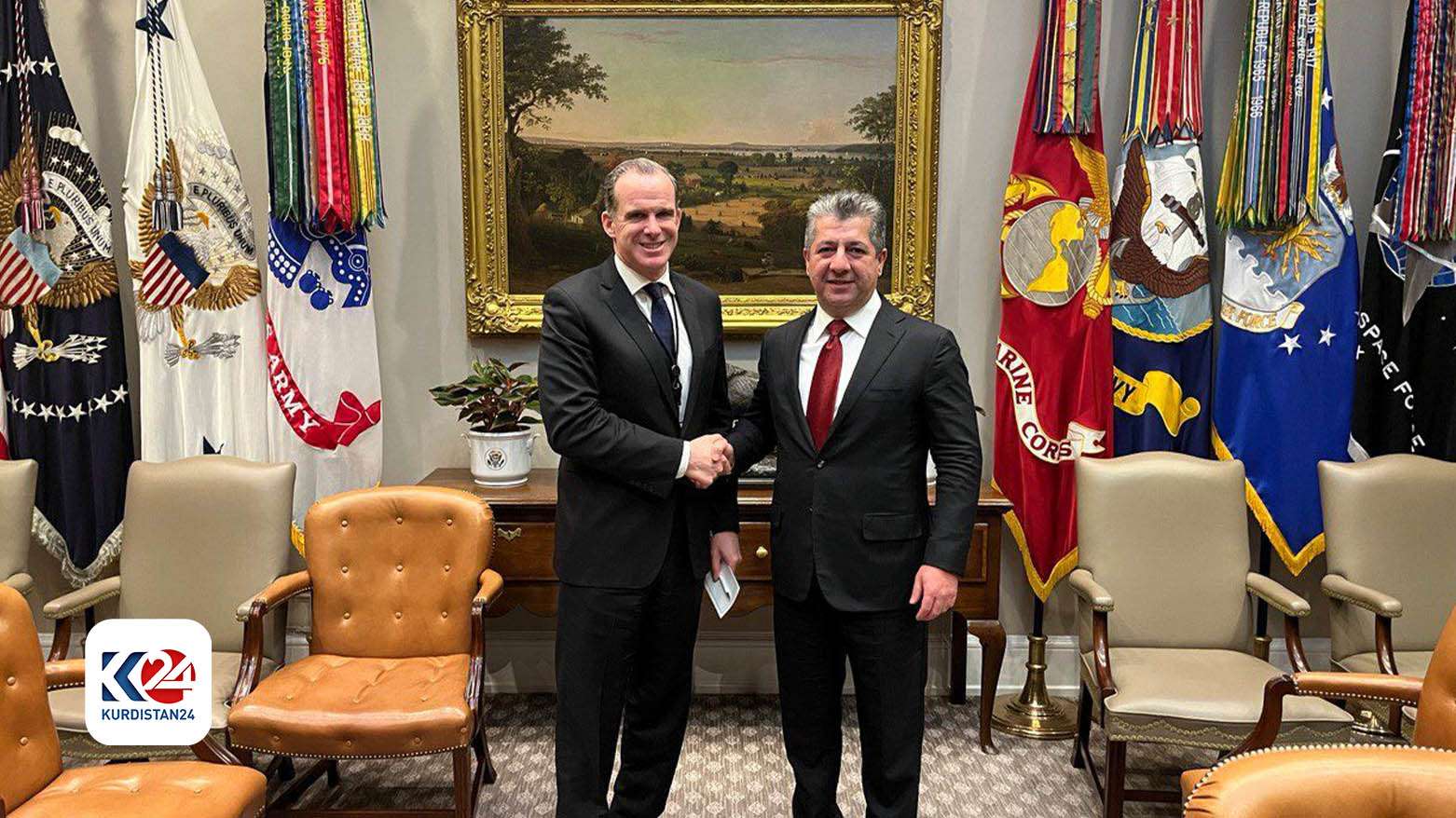 Başbakan Mesrur Barzani ile Brett McGurk 