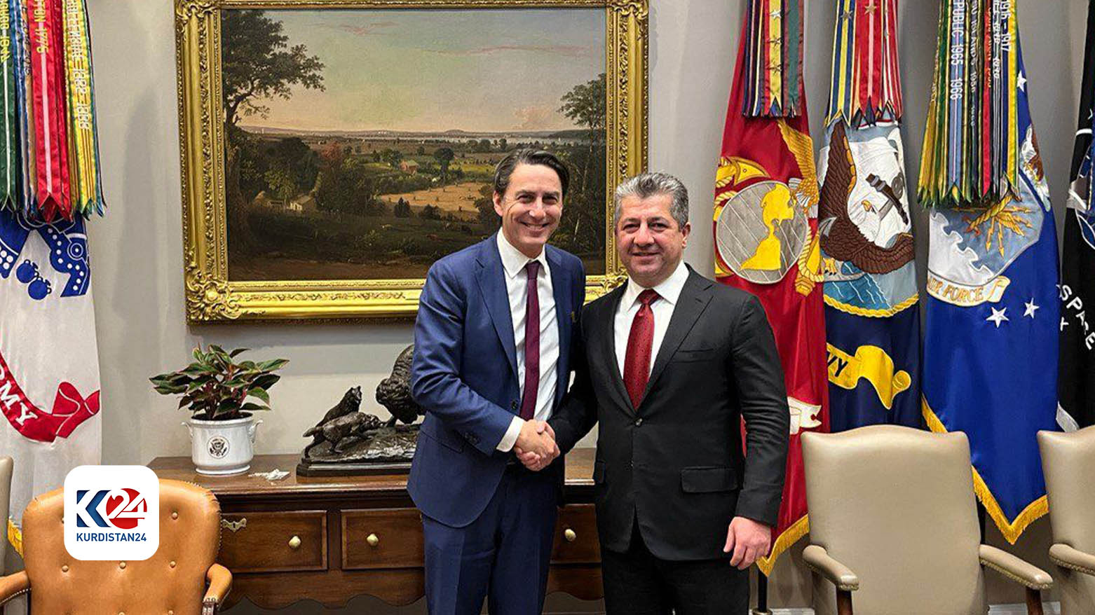 Mesrur Barzani, ABD Başkanı Joe Biden'ın Enerji ve Altyapıdan Sorumlu Kıdemli Danışmanı ile g&ouml;r&uuml;şt&uuml;