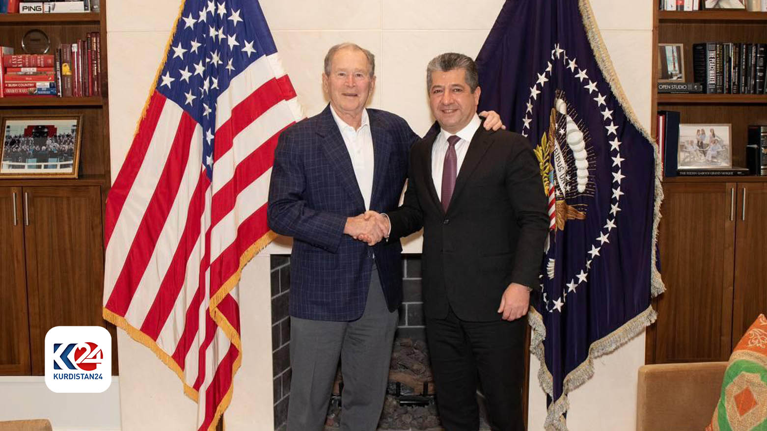 PM Barzani thanks George W Bush for his support to the people of Kurdistan Region