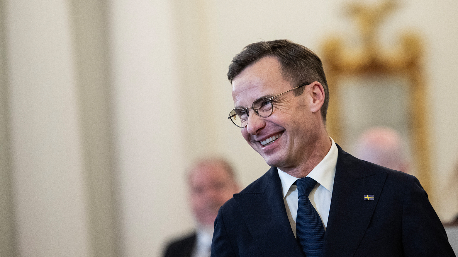 Swedish Prime Minister Ulf Kristersson attends the NATO ratification ceremony. (Photo: ANDREW CABALLERO-REYNOLDS / AFP)