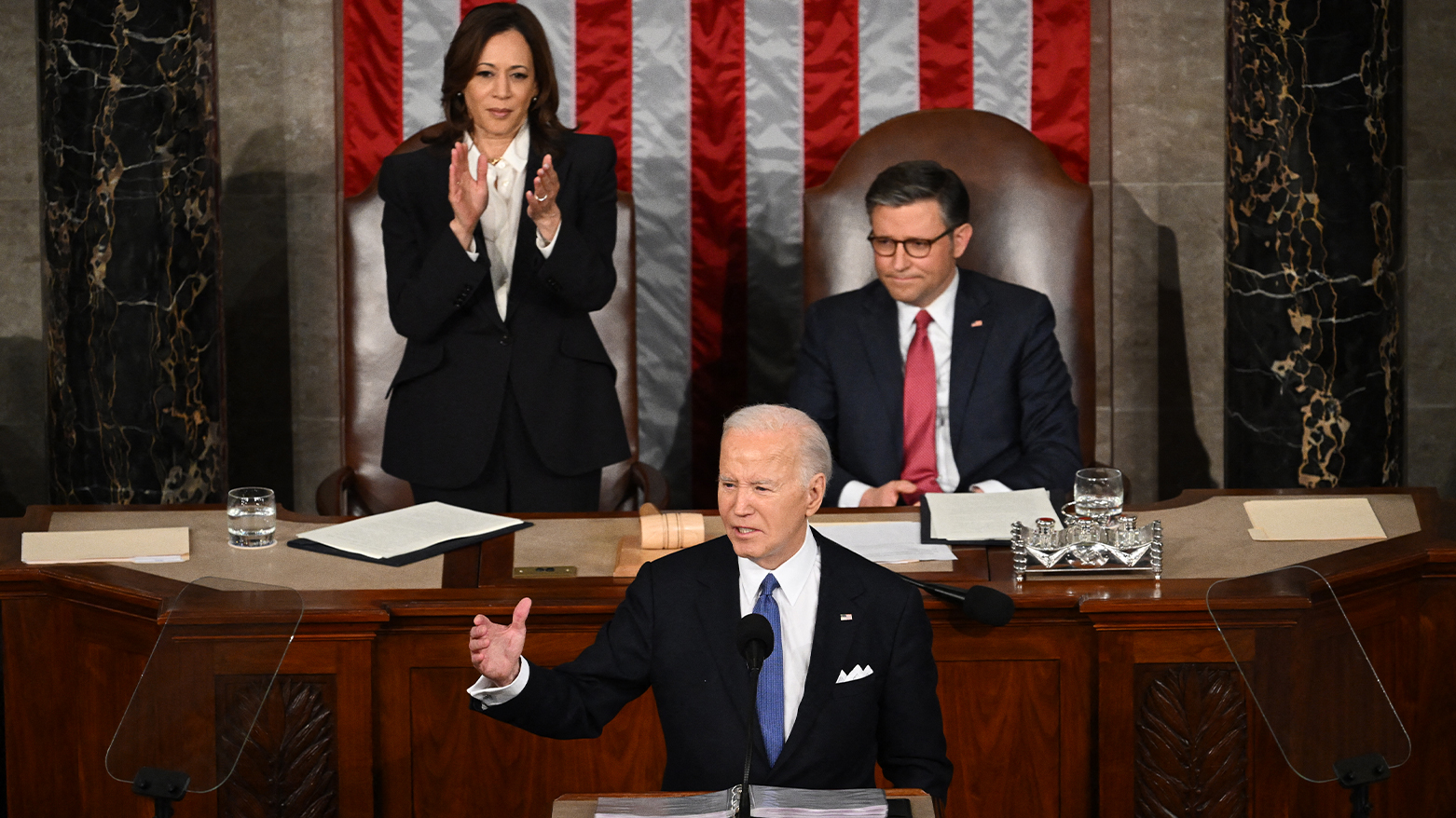 US President Joe Biden delivers the State of the Union address in the House Chamber of the US Capitol in Washington, DC, on March 7, 2024. (Photo: SAUL LOEB / AFP)