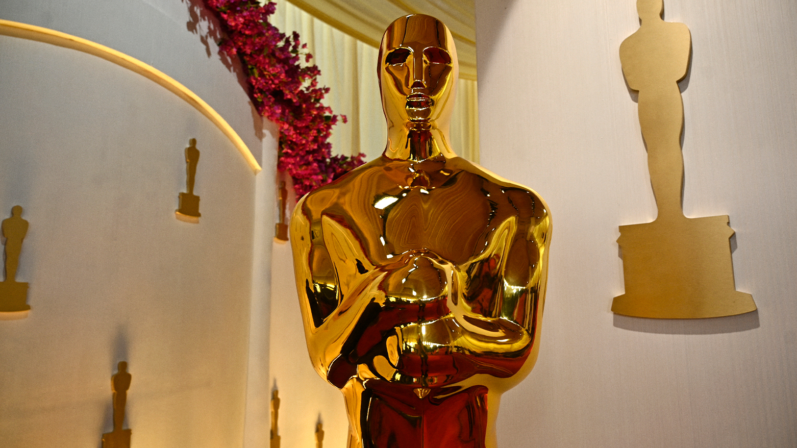 An Oscar statue is pictured at the red carpet of the 96th Annual Academy Awards at the Dolby Theatre in Hollywood, California on March 9, 2024. The 96th Annual Academy Awards will be held on March 10. (Photo: PEDRO UGARTE / AFP)
