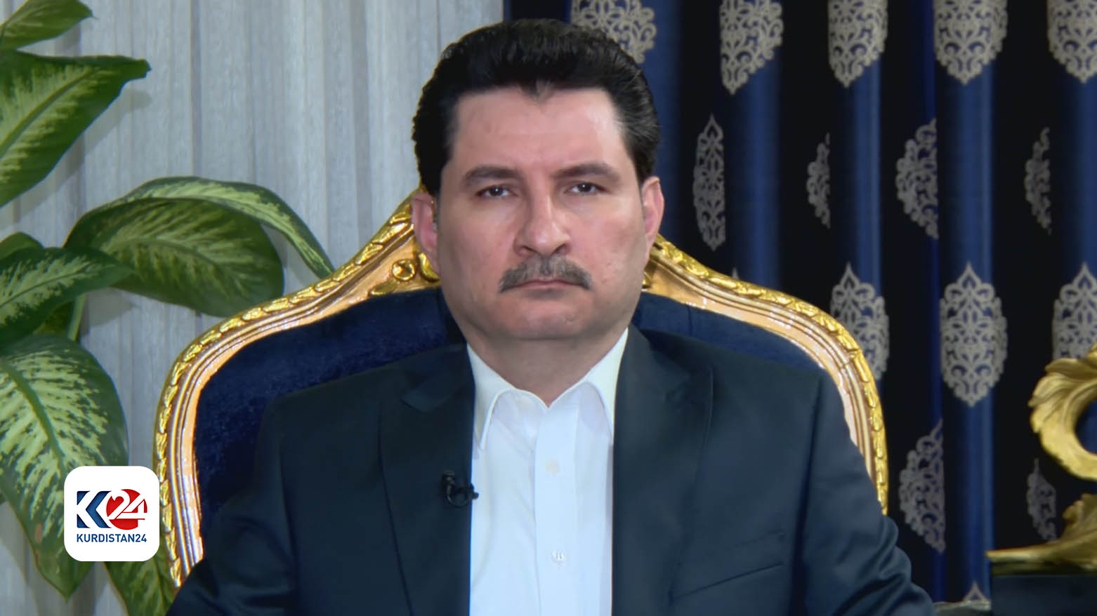 Shakhawan Abdulla, Deputy Speaker of the Iraqi Parliament, in an interview with Kurdistan24. (Photo: Kurdistan 24)