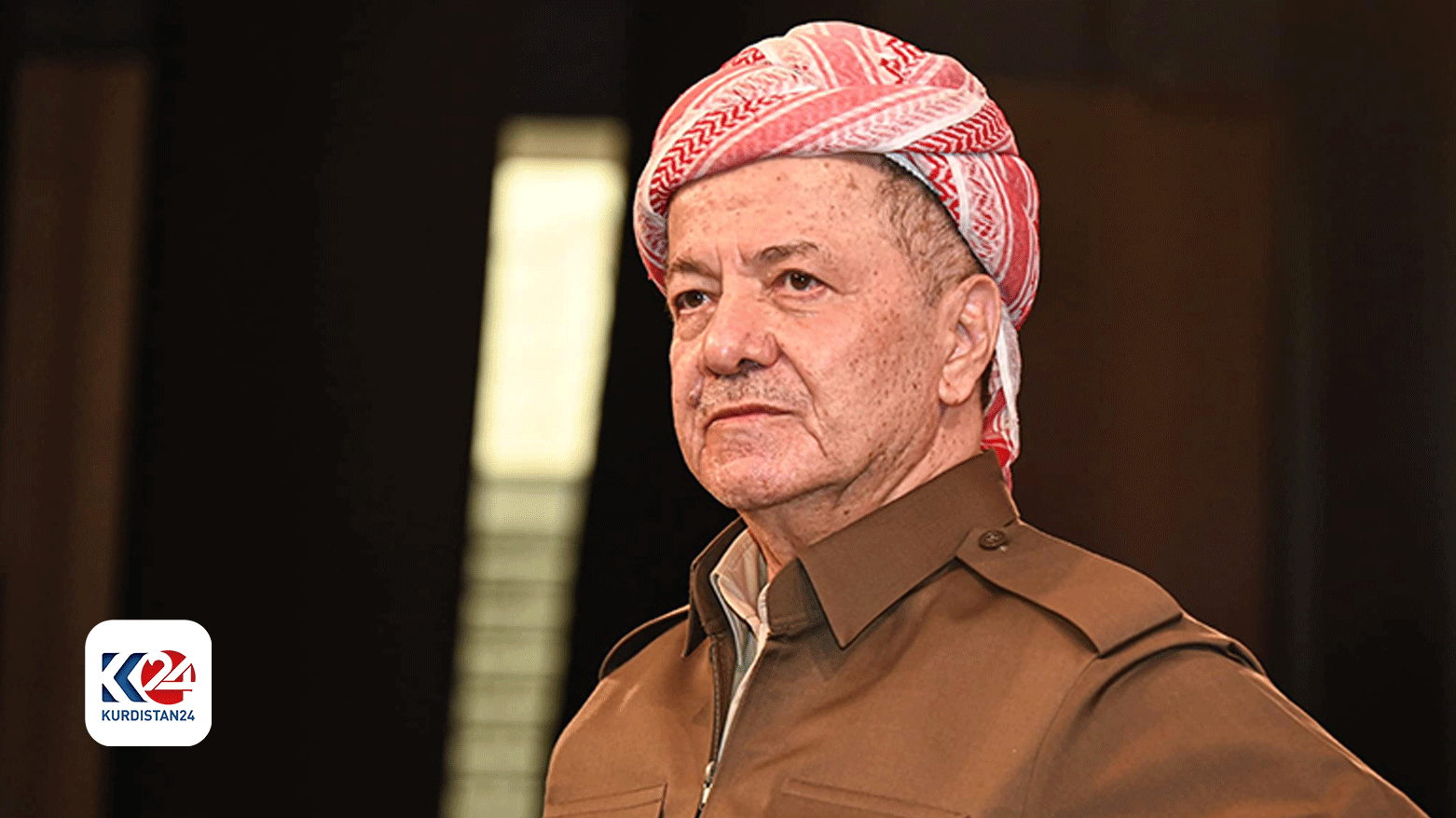 Kurdistan Democratic Party (KDP) President Masoud Barzani delivered a message on the occasion of the 36th anniversary of the chemical attack on Halabja. (Photo: Kurdistan 24)