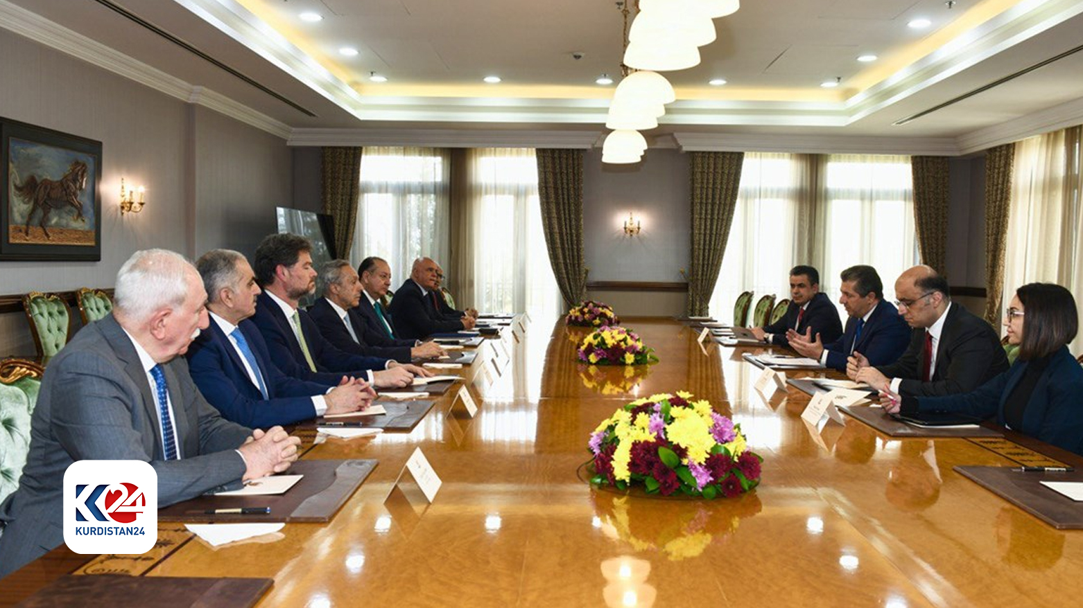 The Prime Minister of the Kurdistan Regional Government receives a joint delegation from the Board of Directors of the Bank of Baghdad and the Jordanian Kuwait Bank