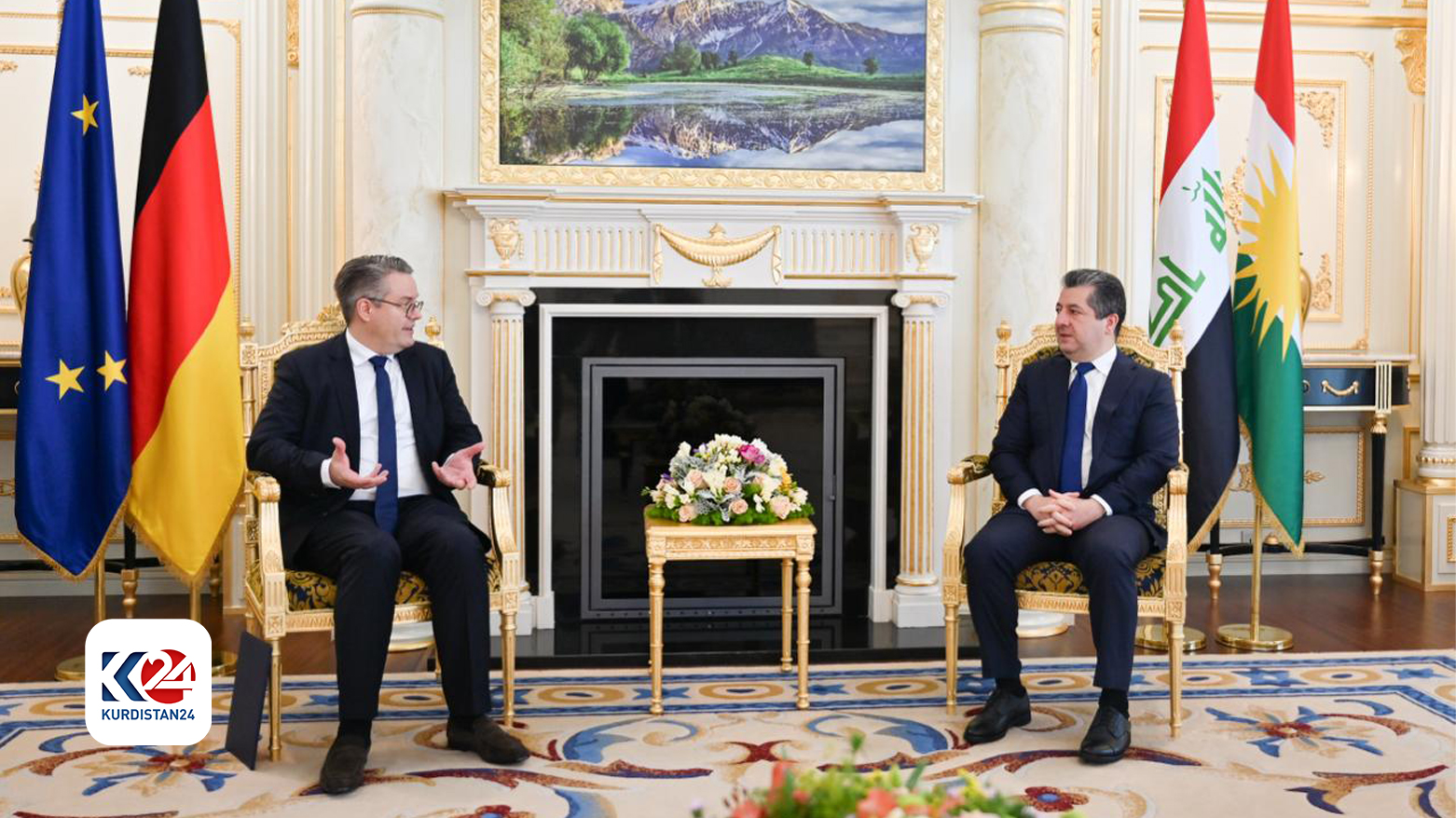 Almanya Dışişlerinden Sorumlu Devlet Bakanı Tobias Lindner ve Kürdistan Bölgesi Başbakanı Mesrur Barzani