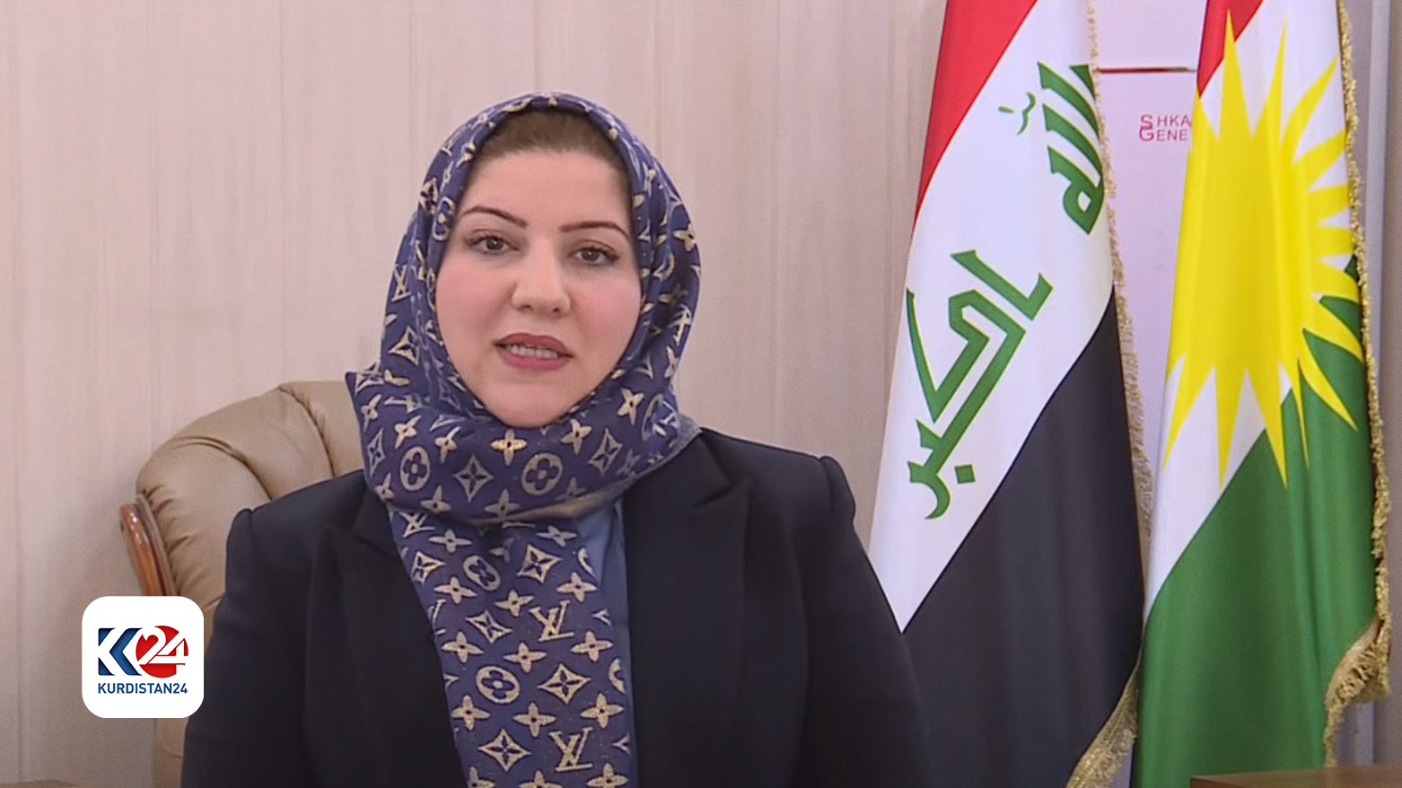 Sarwa Rasul, Director General of the Coordination and Crisis Center at the Ministry of Interior. (Photo: Kurdistan 24)