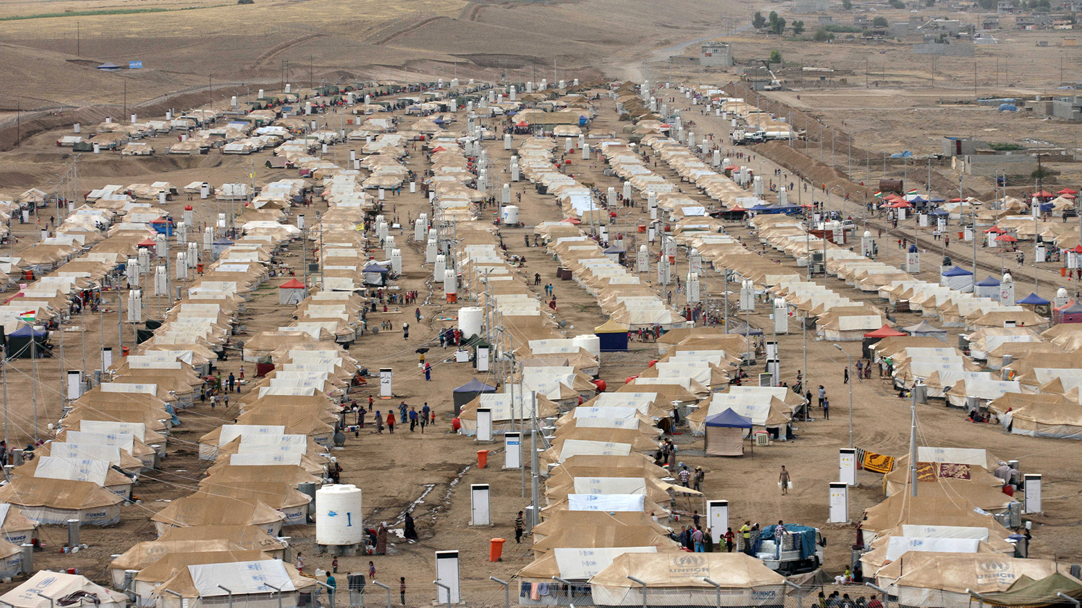 A general view of the Kawergost refugee camp in Irbil. (Photo: AP)