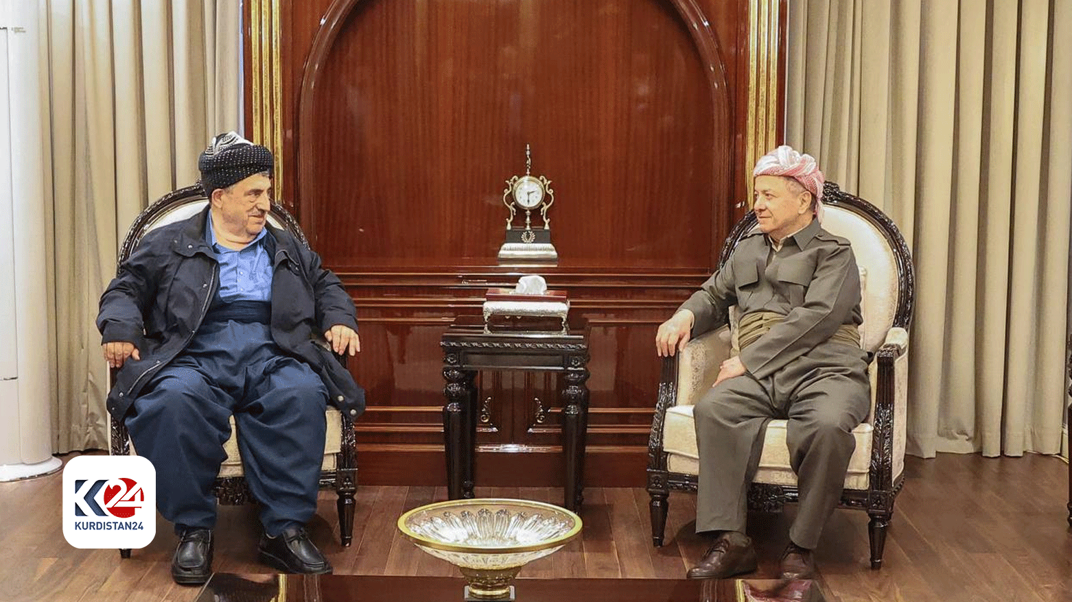 پرزیدنت مسعود بارزانی و رئیس حزب سوسیال دموکرات کوردستان