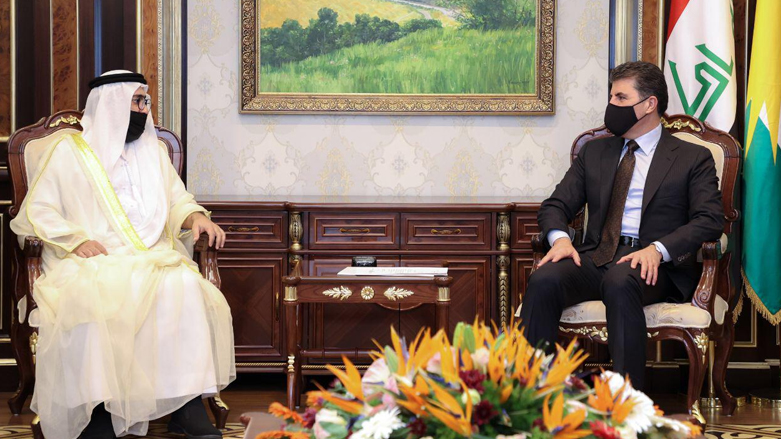 نيجيرفان بارزاني والقنصل الإماراتي - صورة: رئاسة إقليم كوردستان