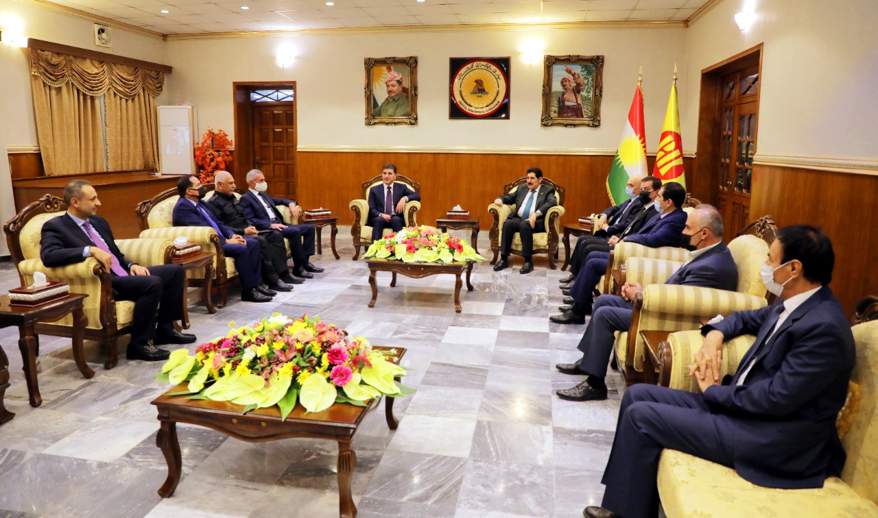 دیدار نچیروان بارزانی با اعضای دفتر سیاسی پارت دمکرات کوردستان