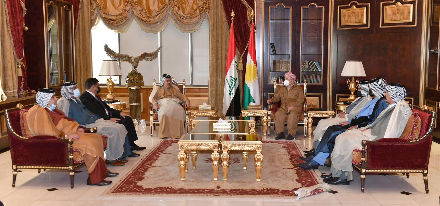 الرئيس بارزاني والوفد العشائري