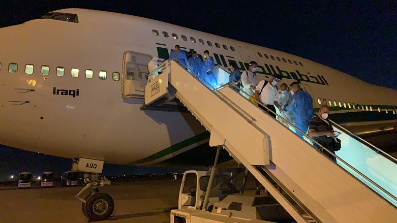 Iraqis arriving to Baghdad International Airport from India, May 4, 2021. (Photo: Iraqi Airways)