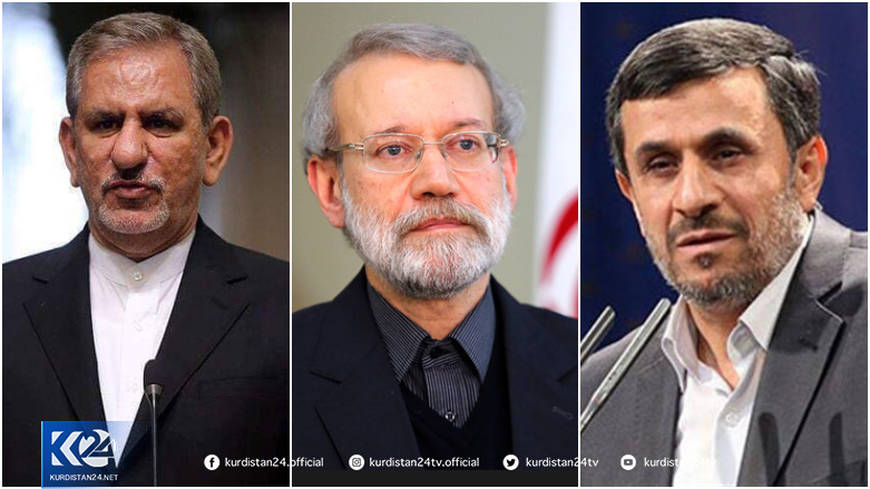 محمود احمدی‌نژاد، علی لاریجانی و اسحاق جهانگیری