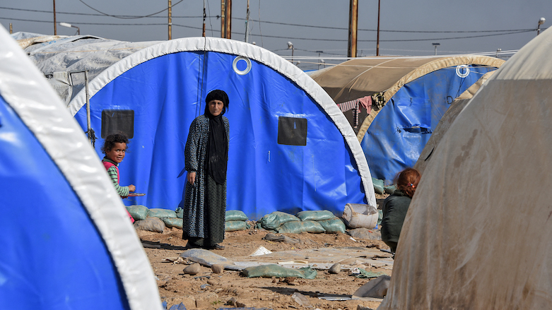 Al-Jadaa camp on the outskirts of al-Qayyarah, south of Mosul, Iraq, on February 11, 2021. The return of dozens of families suspected of links to ISIS from Syria has sparked fears among residents. (Photo: Zaid Al-Obeidi/AFP)