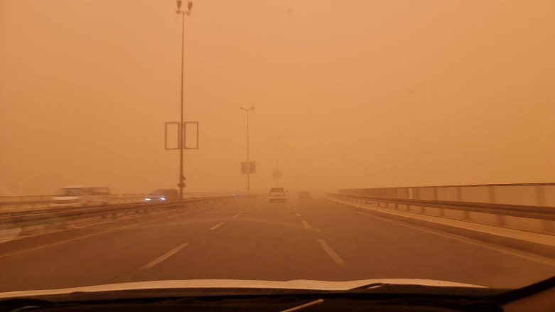 طوفان گرد و خاک در بغداد