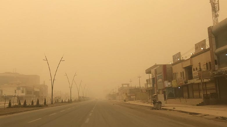 Irak'ın Selahaddin vilayetinde kum fırtınası