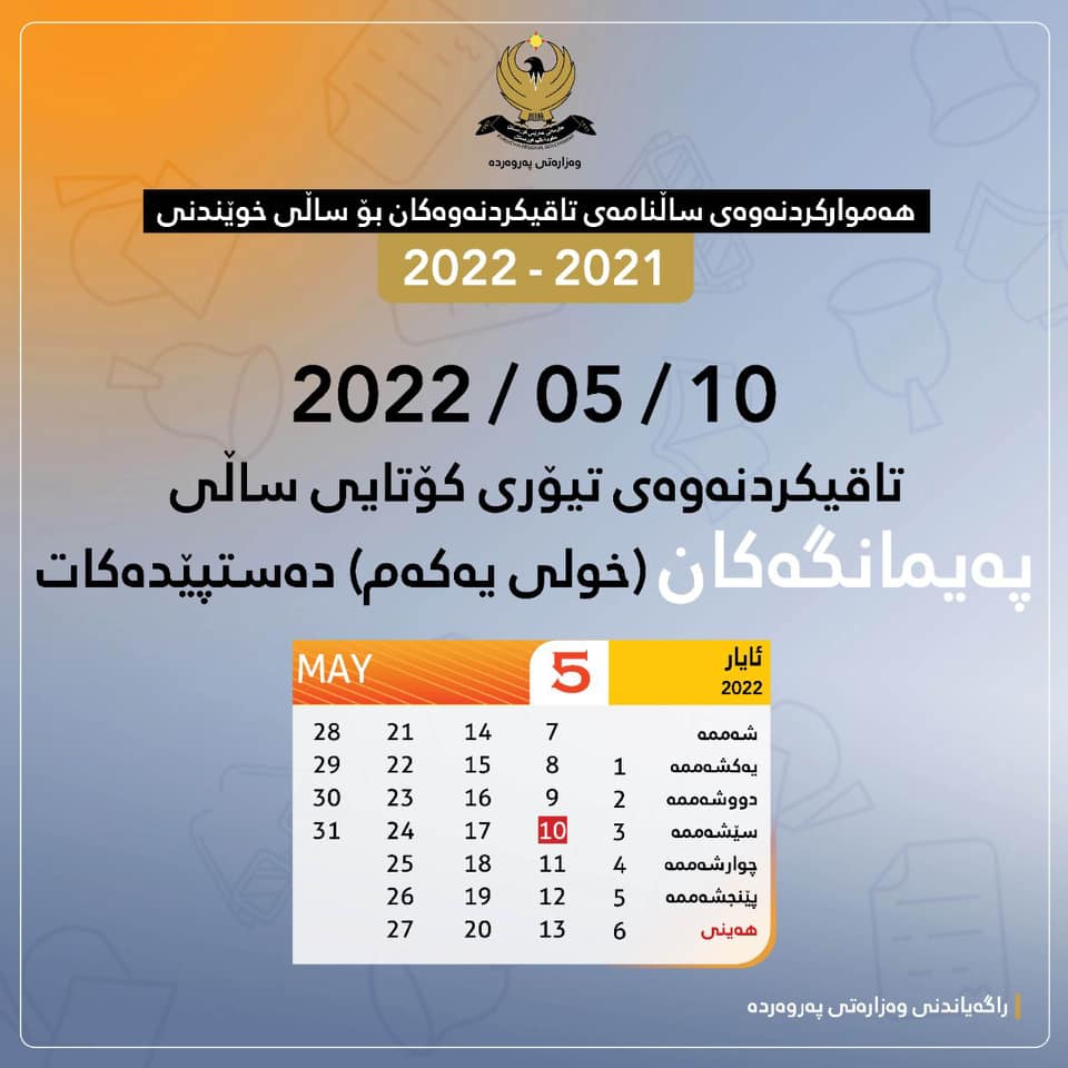 کاتی تاقیکردنەوەی پەیمانگەکان