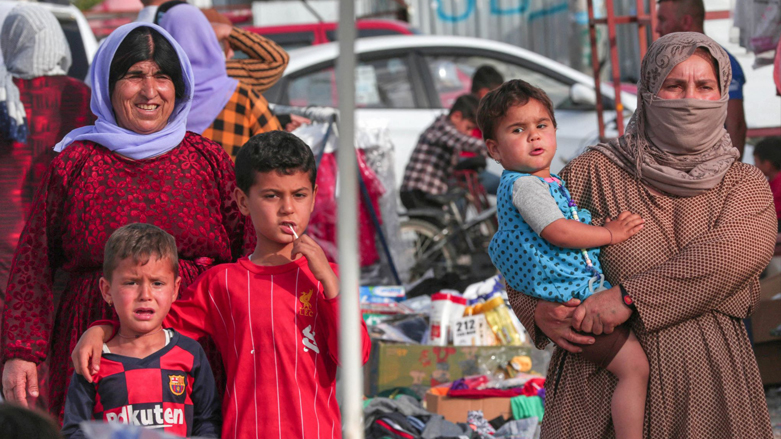 Displaced Yezidis are pictured at camp for internally displaced persons in the city of Zakho in Duhok province, May 5, 2022. (Photo: Safin Hamed/AFP)