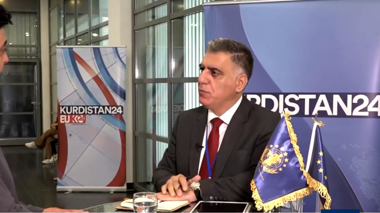 Mohammed Kalari, representative for the Kurdistan Regional Government (KRG), at a Higher Education Conference in Germany, May 7, 2022. (Photo: Kurdistan 24)