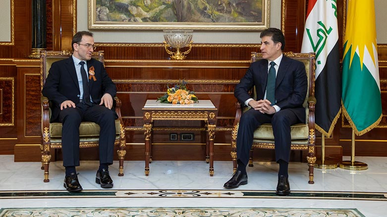 رئيس إقليم كوردستان نيجيرفان بارزاني والسفير الروسي لدى العراق