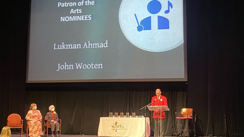 Lukman Ahmad received the 2022 Kathleen K. Seefeldt ‘Award for Arts Excellence’ on Thursday, May 12, 2022 (Photo: Lukman Ahmad/Twitter)