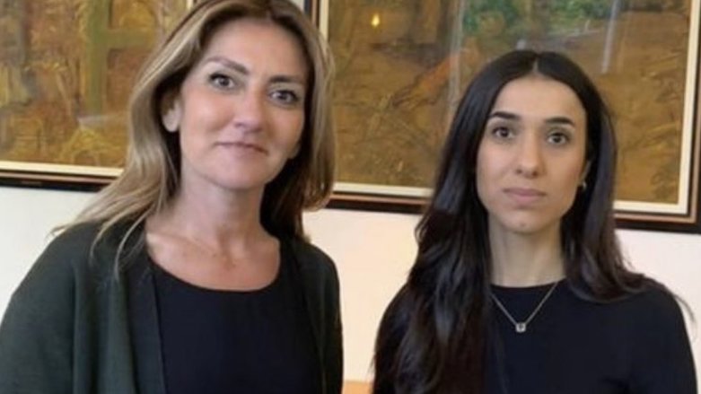 Dutch Minister of Justice and Security Dilan Yesilgöz-Zegerius met with Yezidi activist Nadia Murad on Friday, May 13, 2022 (Photo: Twitter/Dilan Yesilgöz-Zegerius)