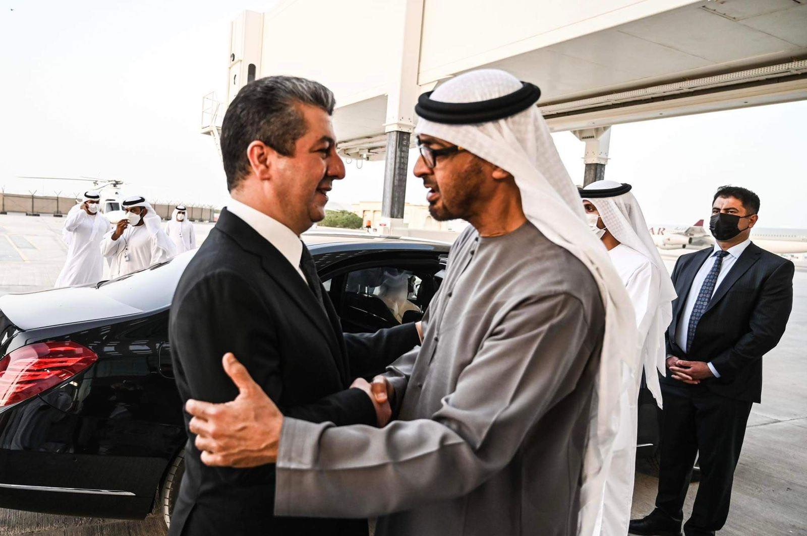 Kurdistan Region Prime Minister Masrour Barzani meeting with the UAE's newly-elected President Sheikh Mohamed bin Zayed Al Nahyan in Abu Dhabi, May 14, 2022. (Photo: KRG)