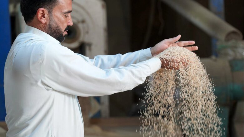 A worker at a rice mill in Iraq's central province of Najaf, where water shortages mean a drastic reduction in the amount that can be cultivated (Photo: Qassem al-Kaabi/AFP)